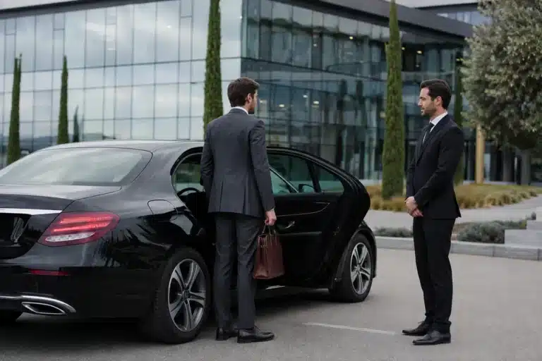 Taxi entreprise La Farlède chauffeur Mercedes déplacement professionnel
